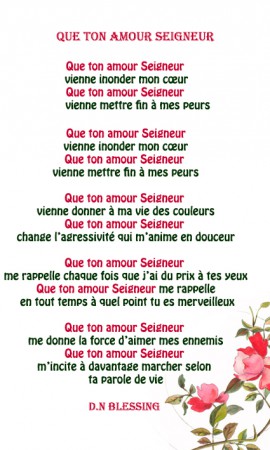 "Que le Seigneur dirige vos coeurs vers l'amour de Dieu et vers la patience de Christ !" 2 Thessaloniciens 3.5